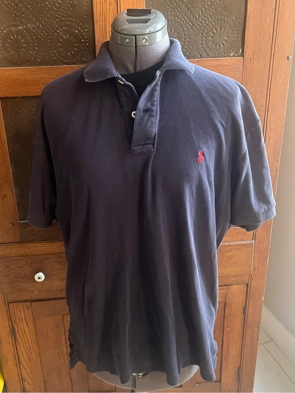 Ralph Lauren Navy Polo with Red Pony Embroidery medium